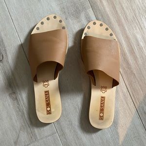 Sol Sana tan leather sandals size 39